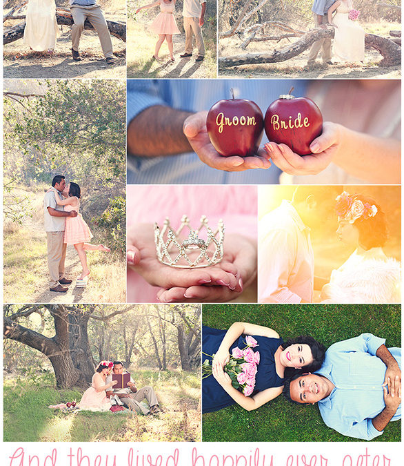 Super adorable fairytale storybook themed engagement shoot Natalie and Christopher