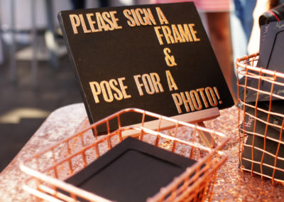 details champgne abd teak brown and pink the fifth rooftop wedding