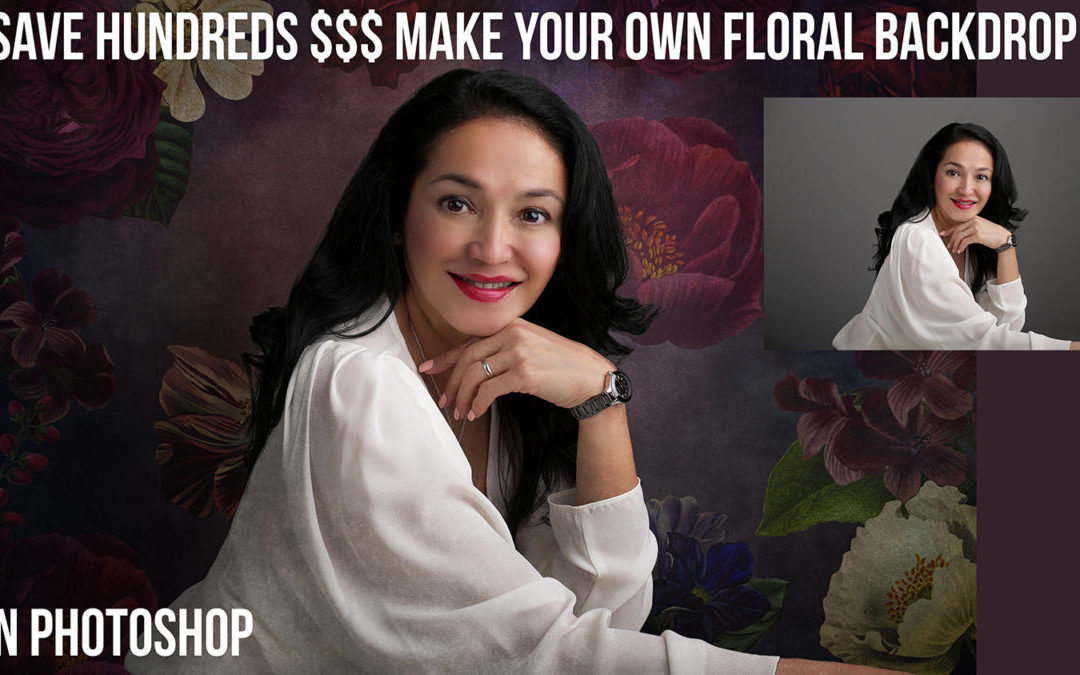 Video on How to Make Your Own Flower / Floral Background / Backdrop in Photoshop and Save Thousands of Dollars For Portraits and Maternity Sessions