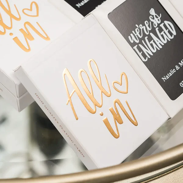 custom playing cards wedding favor