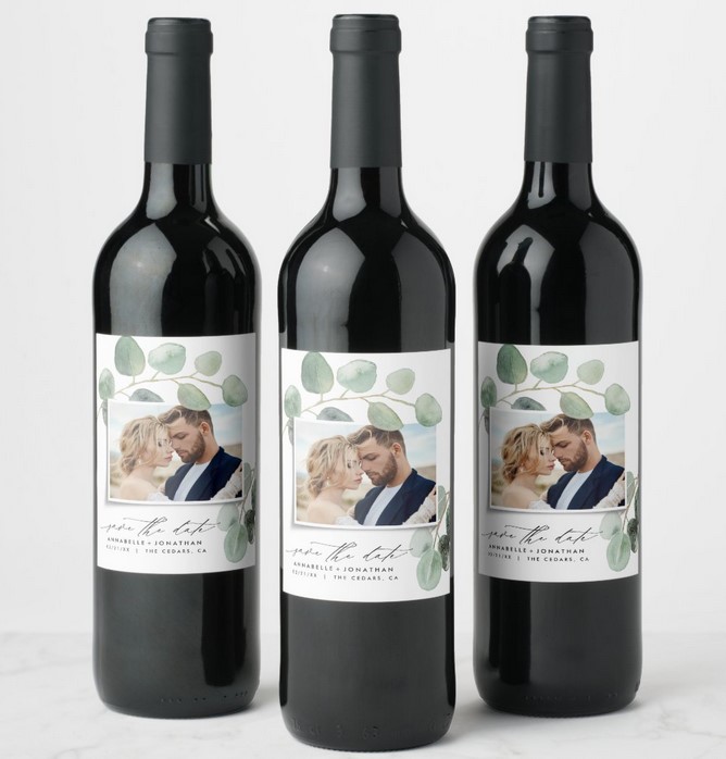 custom wine bottle unique wedding favor